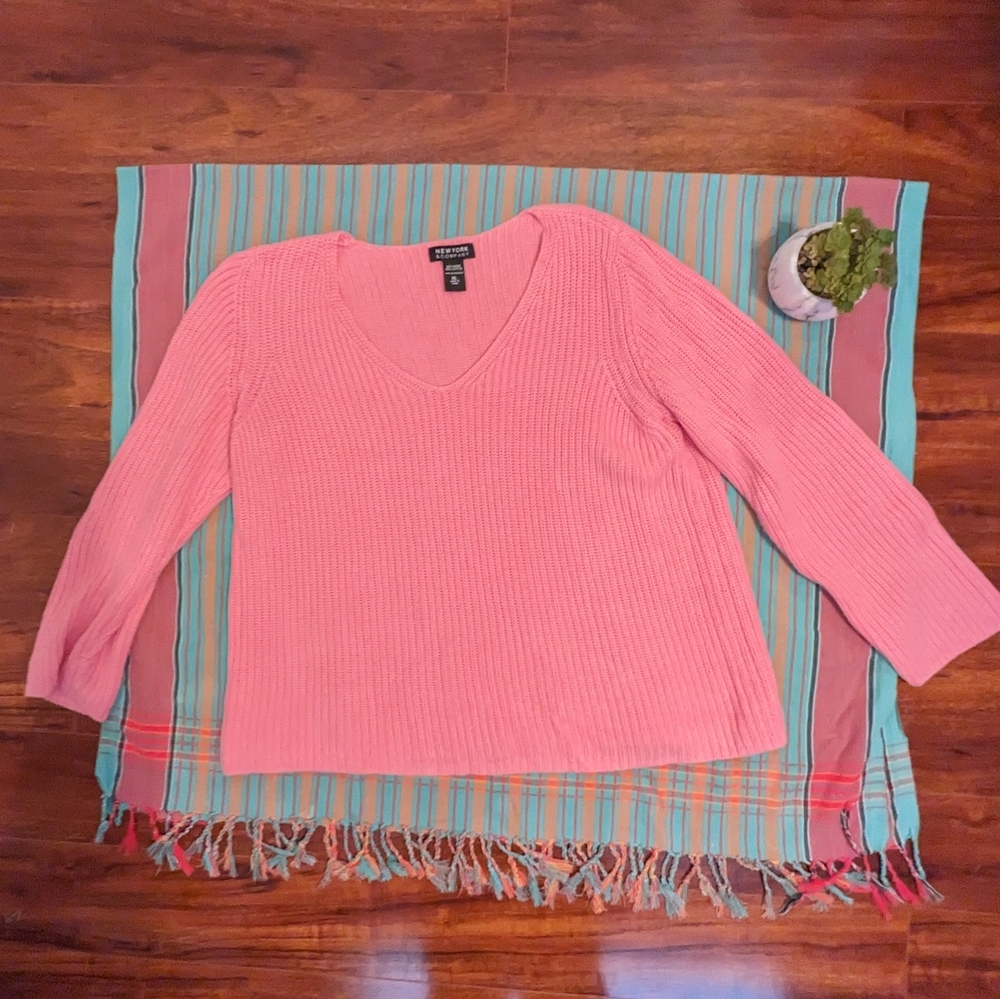 New York & Company pink sweater XL